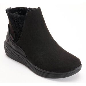 NEW Ryka Noelle Next Side-Zip Water-Repellent Black Ankle Sneaker Boots - 10
